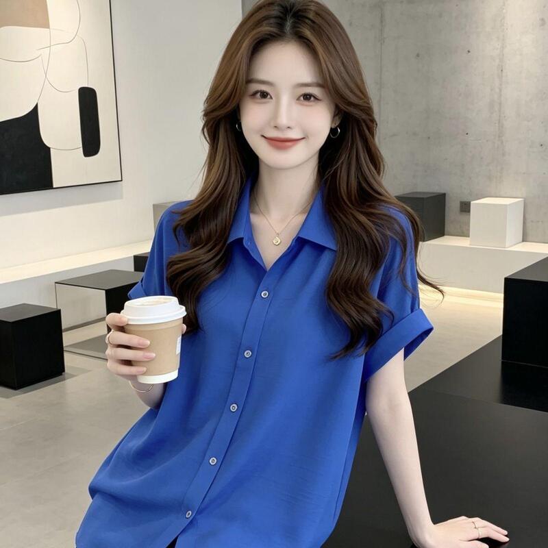 Summer 2026 New Stylish High-End Chiffon Shirt, Thin Loose Short-Sleeve Blouse Summer 2026 New Stylish High-End Chiffon Shirt, Thin Loose Short-Sleeve Blouse