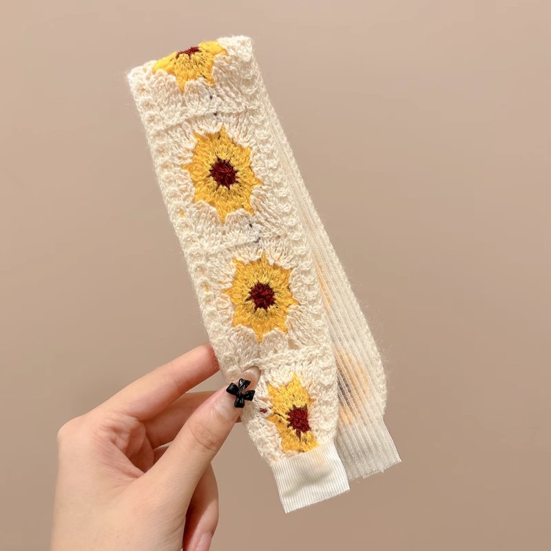 Pastoral viento de punto velcro broche frente de mujer fresa acabado artefacto para adultos broche de cabello 2025 nueva banda de cabello