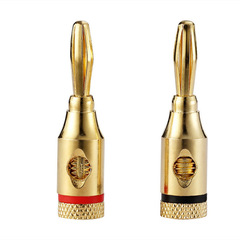 Gold-plated BAWAY 4mm Banana Plug Speaker Audio Loudspeaker Cable Amplifier Banana Audiophile Plug Connector Socket