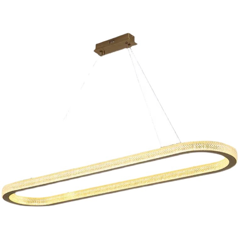 Nuevo tipo de alta gama de oficina oval comedor lujoso minimalista lámpara de mesa de comedor bar lámpara de comedor de oficina moderna lámpara de cama