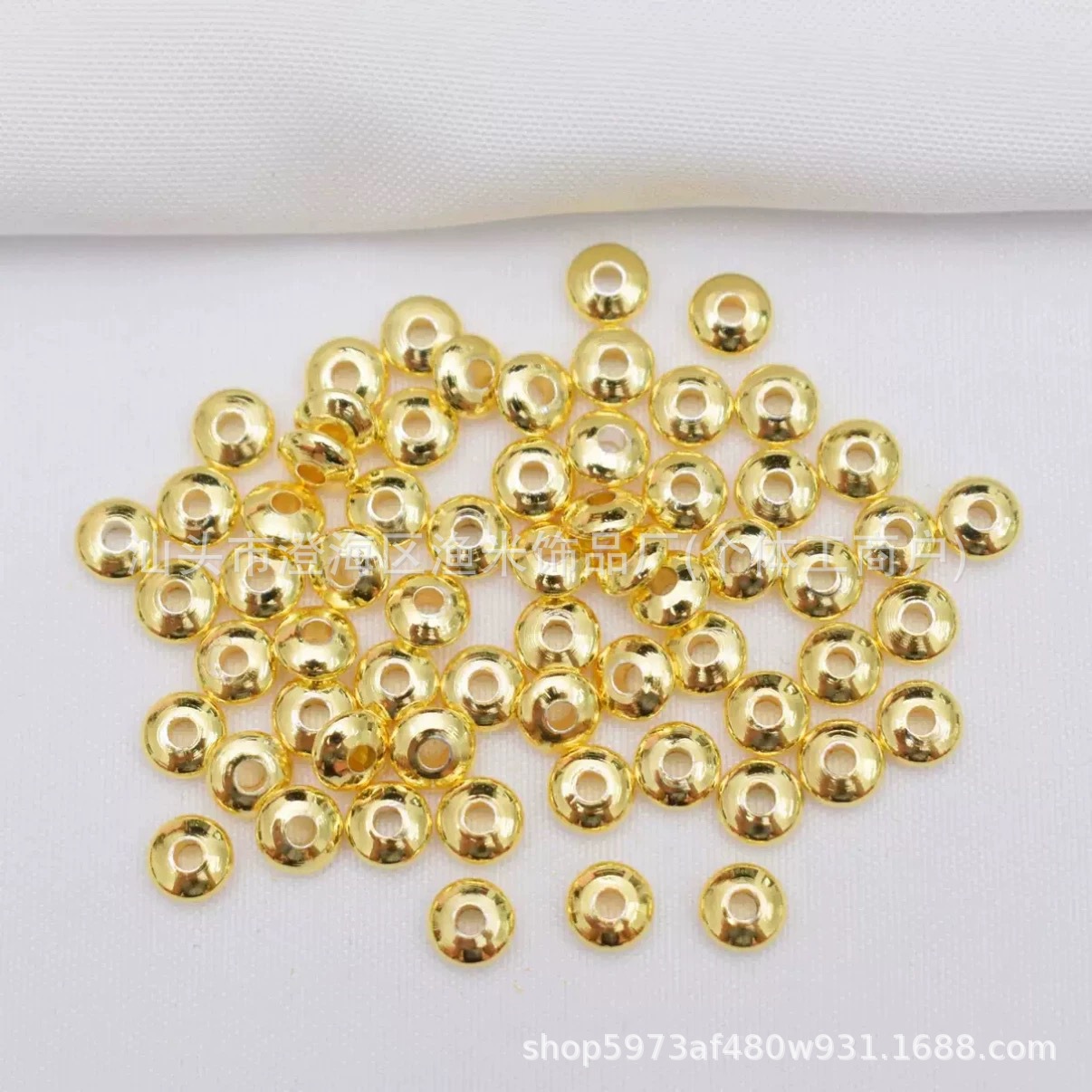 Color-Preserving 18K Gold-Covered Glossy Abacus Spacer 4mm 5mm Bracelet Spacer Beads Accessories Crystal DIY Bracelet Braided Rope Beads