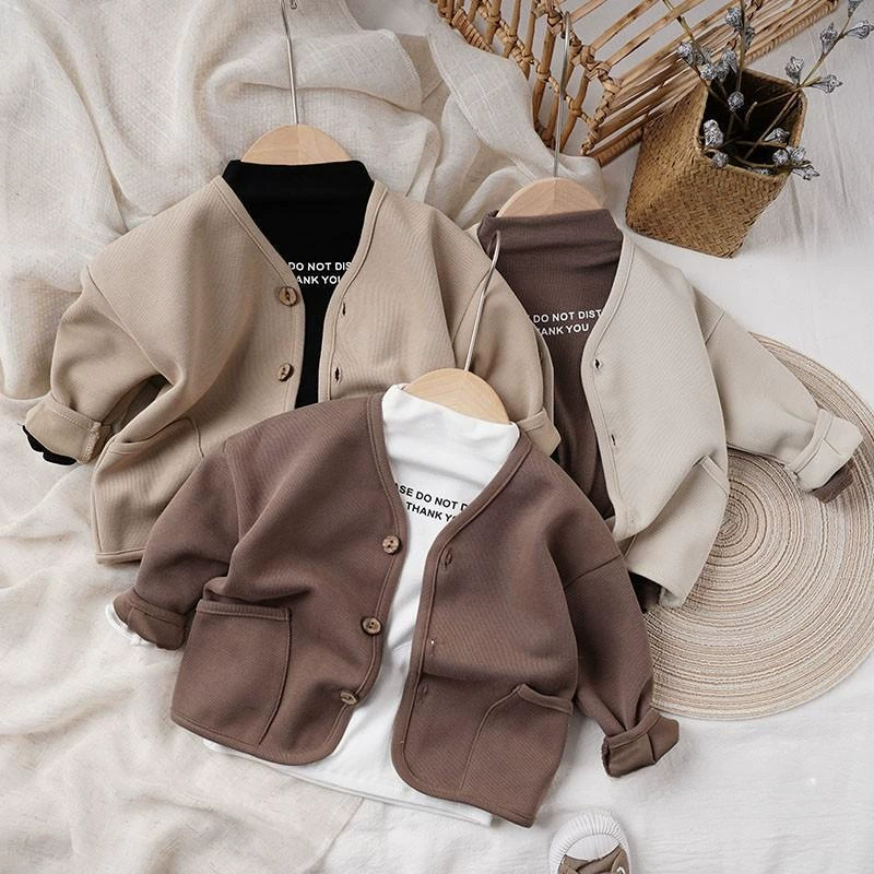 Осень детский лонгслив для отдыха, кардиган для мальчиков, куртка, oversize, корейский стиль, западный стиль