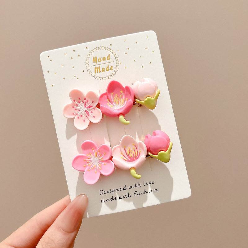 Horquilla de estrella amarilla dulce y linda, clip de flequillo en la frente femenina, cabello roto en el costado, clip de pico de pato, tocado