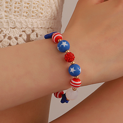 American Independence Day Series Necklace Set, Fashionable and Simple Diamond-Embedded Wing Heart Pendant Necklace