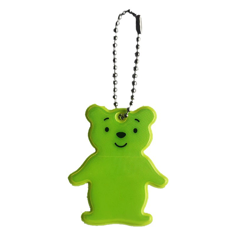 Открытый Светоотражающий Кулон Милый Мультфильм Светоотражающий Брелок Студент Школьная Сумка Медведь Кулон Ремесло Подарок Висячие Украшения