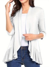 W 23530 Solid Color Cardigan Top ��ɫ�������� �羳ŷ��