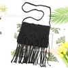 Straw beach shoulder bag for leisure