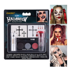 ハロウィーン化粧品国境を越えた黒い口紅煙化粧血漿シールハロウィーン彩色セット