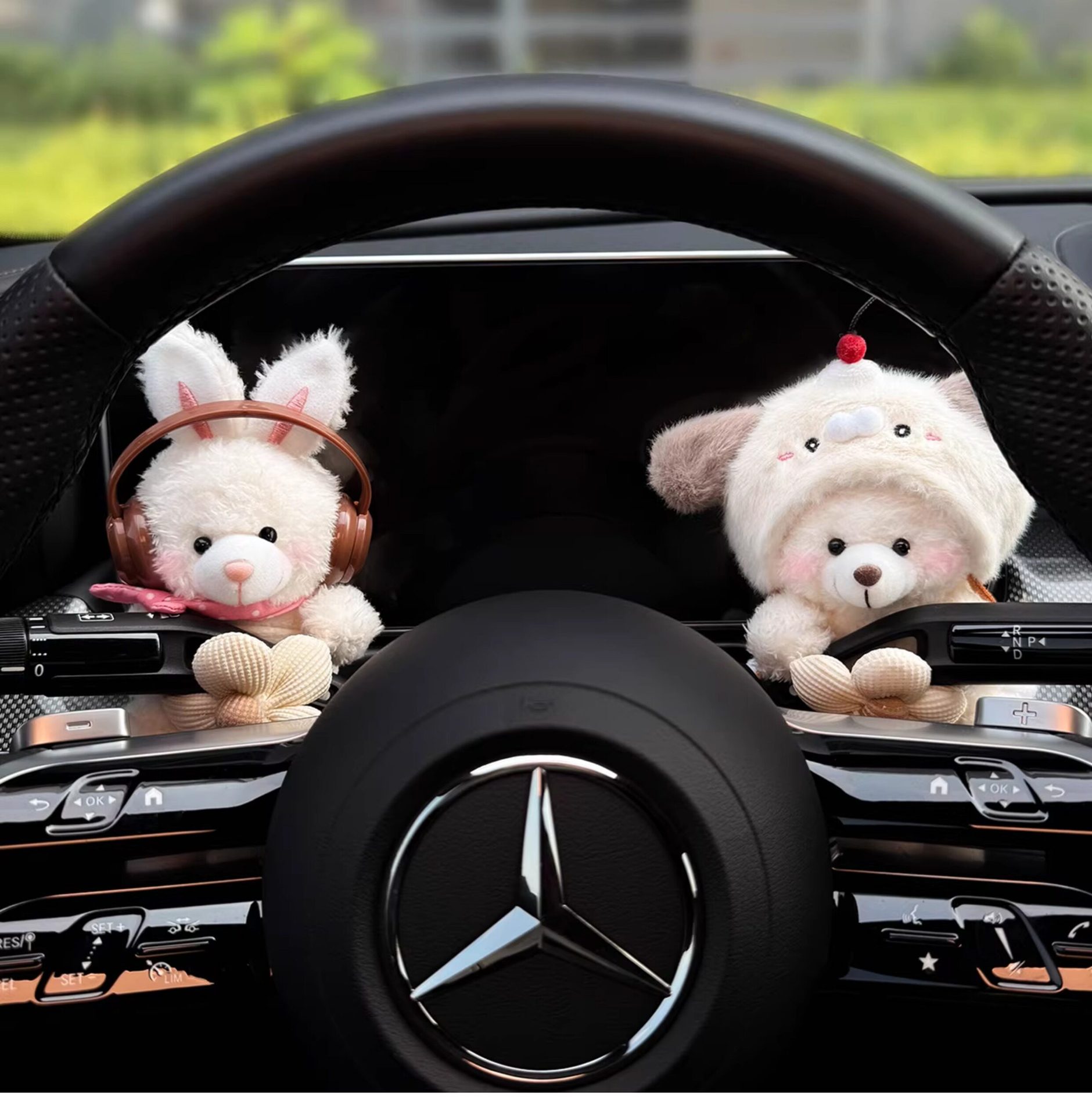 Cute Little Bear Car Dashboard Doll, Car Interior Wiper and Turn Signal Decoration, High-End Ornament, 2026 New Model