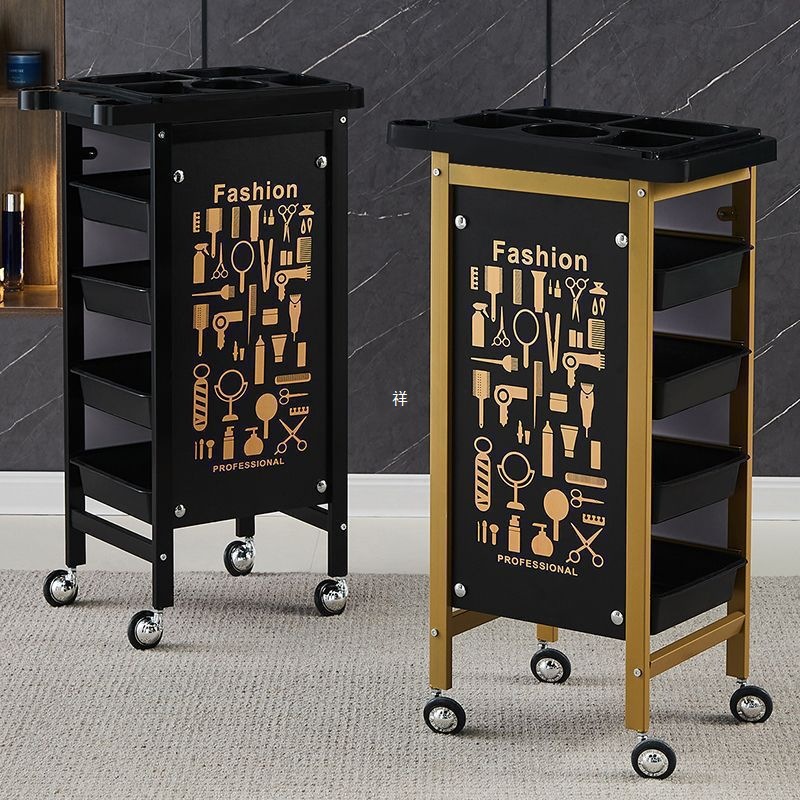 Carro de belleza, cochecito de peluquería, cochecito de peluquería, carro de herramientas, carro de barra de cinco capas, carro de peluquería, armario de herramientas de peluquería