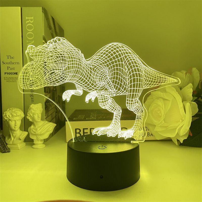 usb night light dinosaur tyrannosaurus pterosaurus vice ctenosaurus colorful color change stand brand toy for children birthday gift