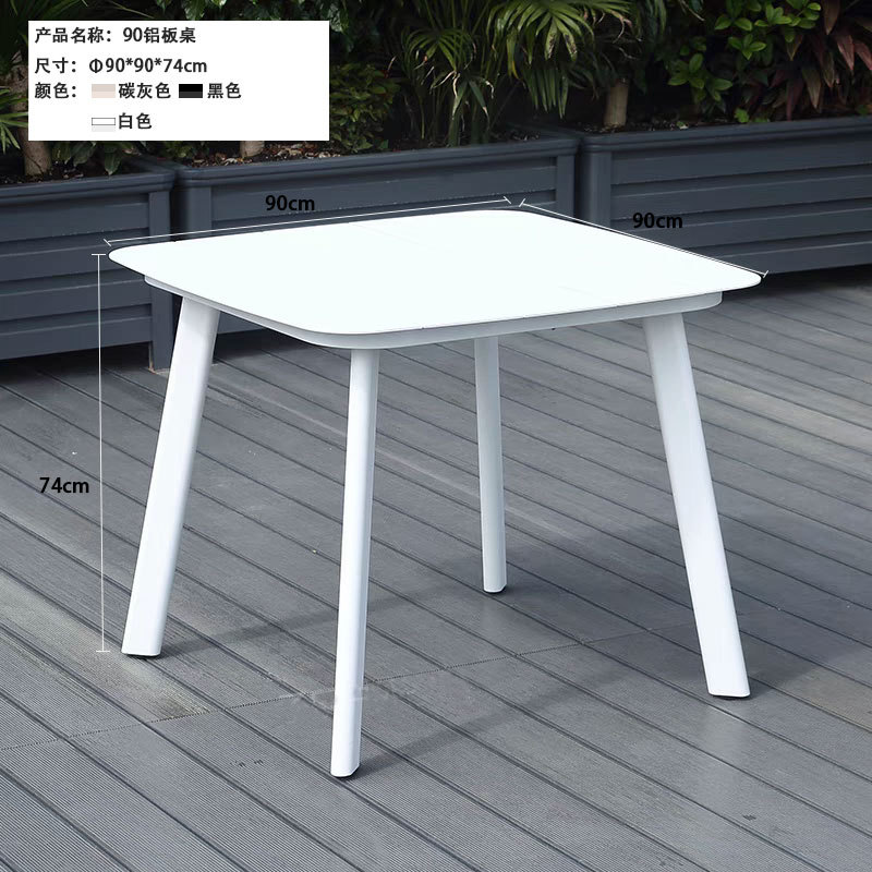 Mesa de balcón patio leche tienda de té snack centro comercial jardín terraza mesa de alojamiento mesa larga mesa de comedor estilo nórdico simple