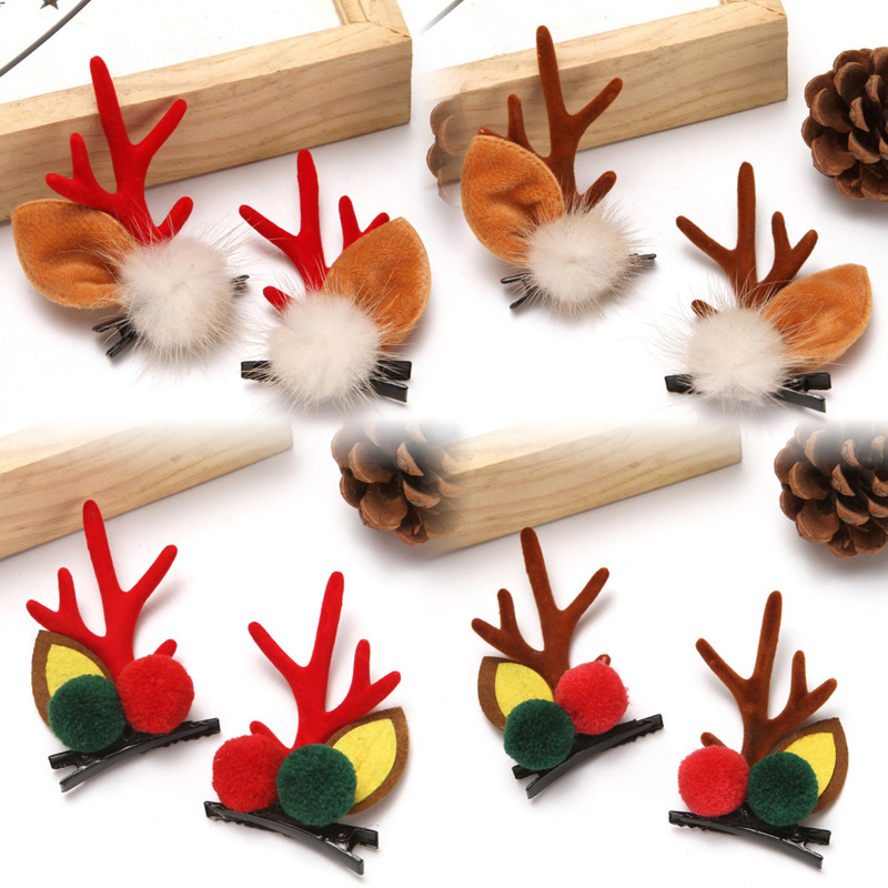 Kerstmis rendier gewei haarspeld voor kinderen feestelijk_voghion.com