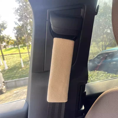 Cover Anti-Neck Men's and Women's Four: Seat belt shoulder pad - length-17cm-simple-beige-one-plush-style