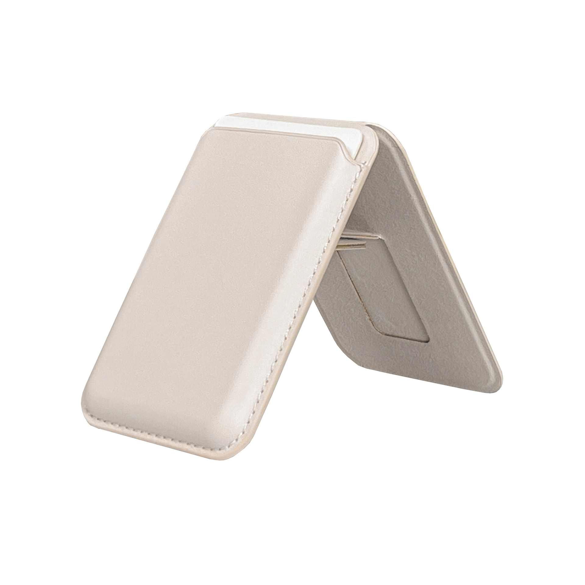 Aplicable a Apple serie MagSafe bolsa de tarjetas magnéticas iPhone serie PU cuero magnético fuerte soporte plegable cubierta de tarjetas
