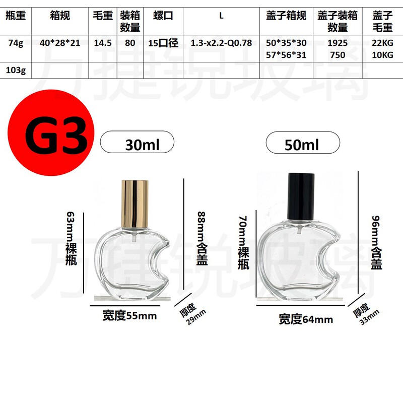 スクリュースポット卸売り15口径18口径スクリュー30ml 50mlポータブルガラス香水瓶分注瓶|undefined