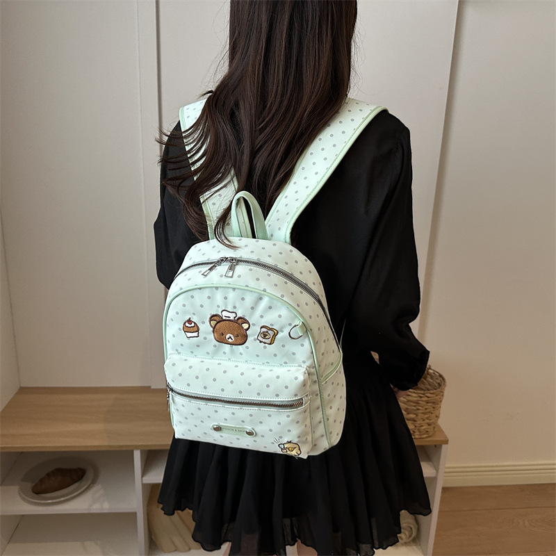 2026 ondas de dibujos animados coreanos nicho estilo de escuela de estilo de verano bolsas escolares lindas mochilas portátiles