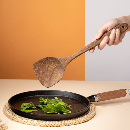 Chicken Wing Wood Spatula Set, All-Natural Wood Without Lacquer or Wax, Household Non-Stick Cooking Spatula, Stir-Frying Spoon, Kitchen Tool Set for Wholesale