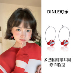 银针几何素圈大耳圈小众个性冷淡风时尚耳环百搭高级感气质耳饰女