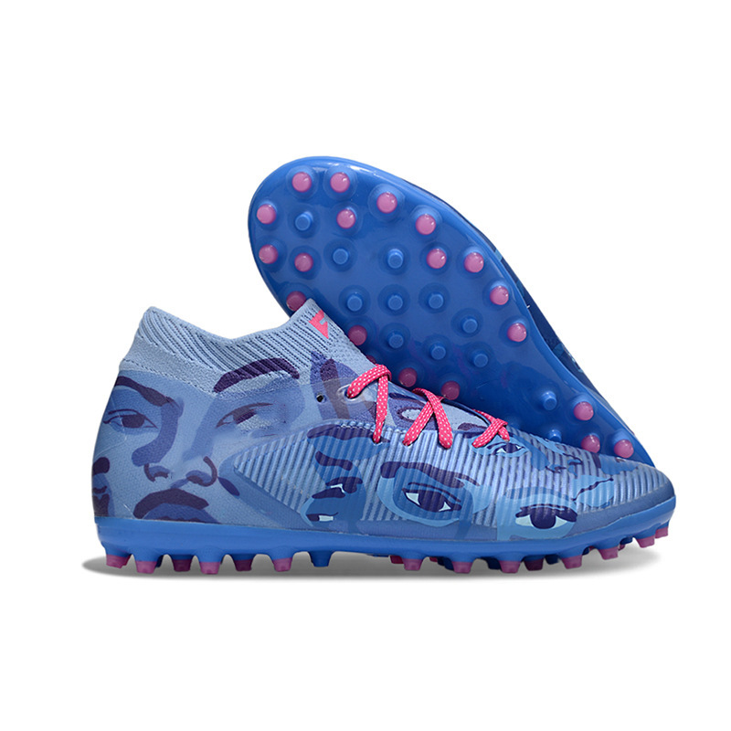 Fábrica de Putian al por mayor zapatos de fútbol deportivos transfronterizos futuros 8 generaciones de alta esencia de punto completo serie MG clavos para hombres