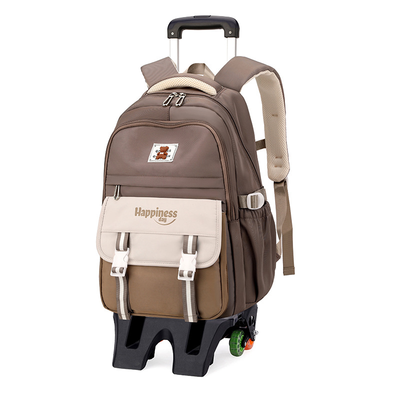 Nuevo pez natural escalera tracción mochila de escuela secundaria de gran capacidad desmontable una mochila de niños