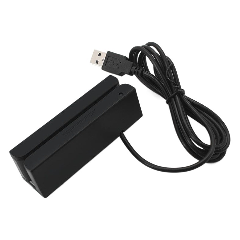 Siyuanchuang lector de tarjetas de banda magnética de tres pistas lector de tarjetas tarjeta de membresía de banda magnética lector de tarjetas USB caja registradora