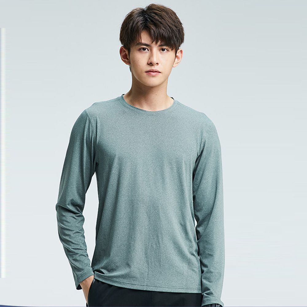 LULU el mismo estilo de deportes de secado rápido de manga larga más tamaño superior suelta fitness running camiseta color sólido moda cuello redondo transfronterizo