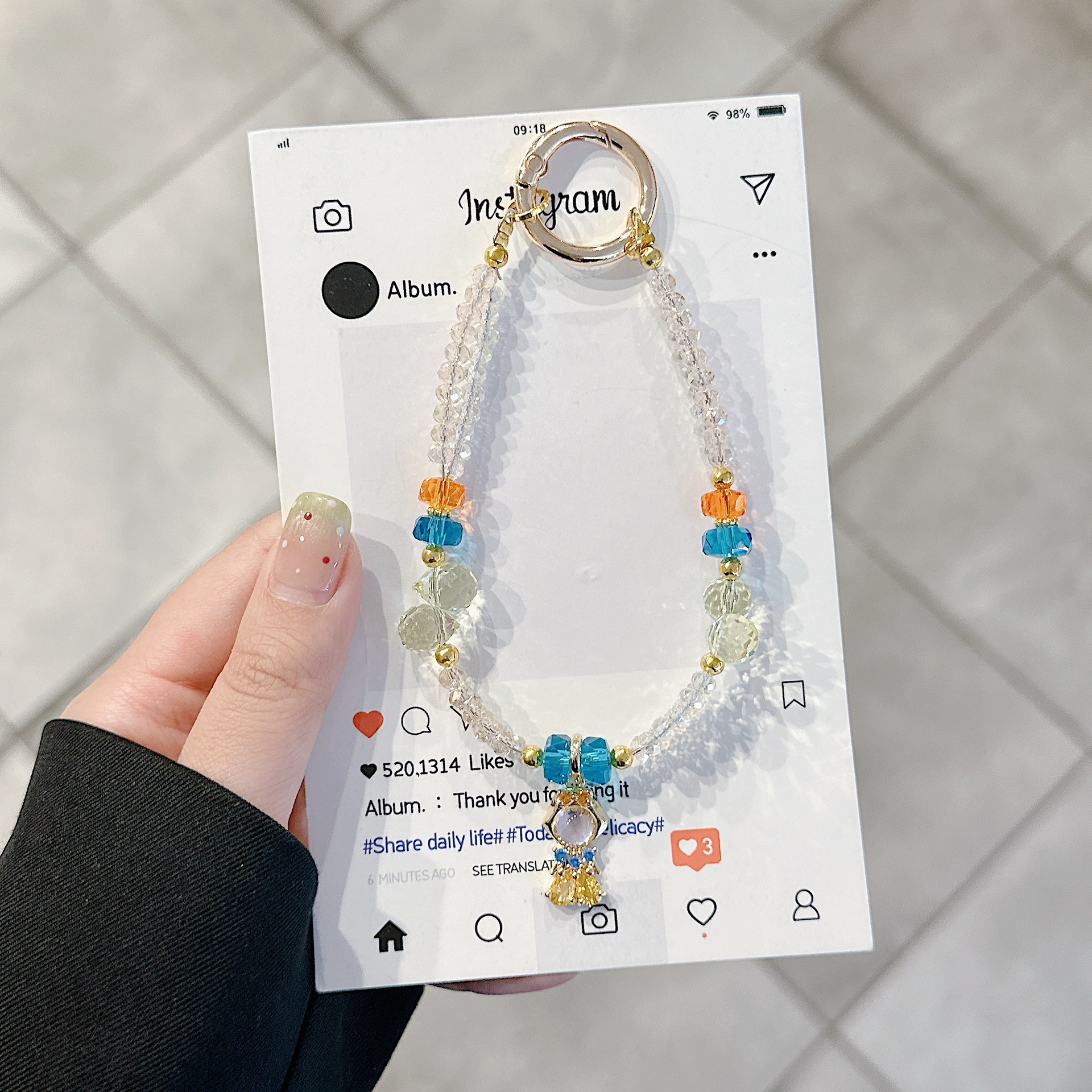 Cadena para colgar para teléfono móvil de alta gama hecha a mano de boutique, cadena para colgar Blancanieves, cordón para teléfono móvil de moda, cadena/colgante corto