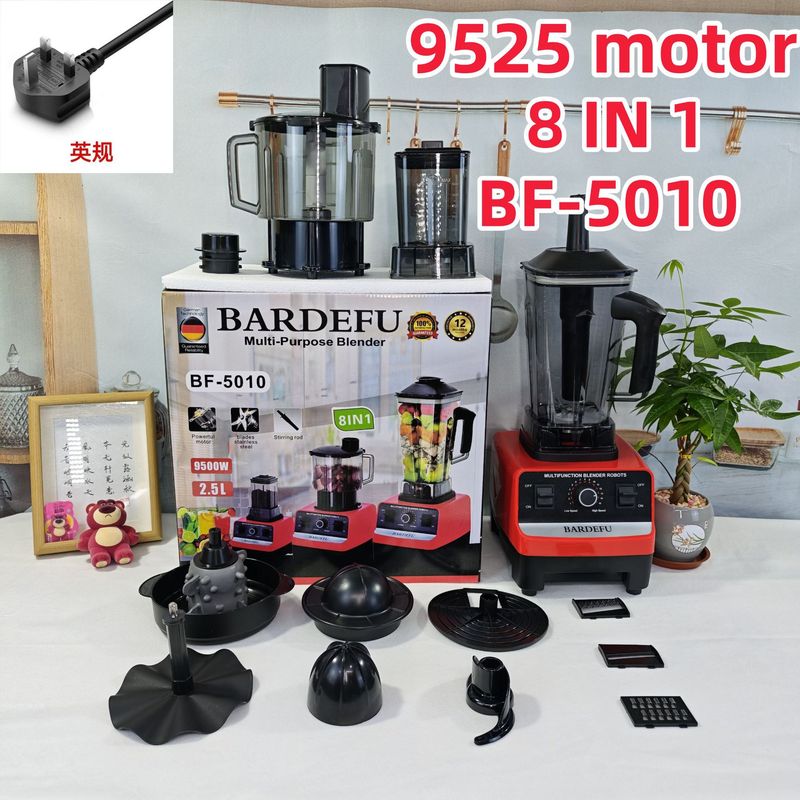 跨境 4L8in1blender北美家用大容量金属不锈钢榨汁机绞肉机破壁机|undefined