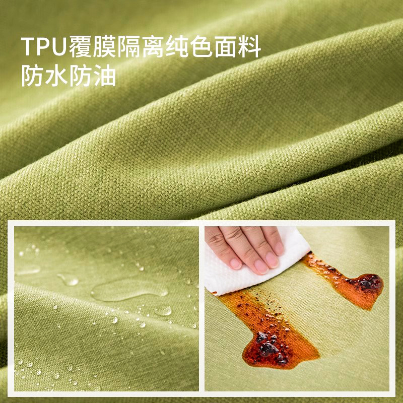 Topa de mesa impermeable, aceite, escaldado, sin lavado, pequeña mesa de té fresca, mesa de comedor rectangular, tela de mesa imitación de algodón, lino