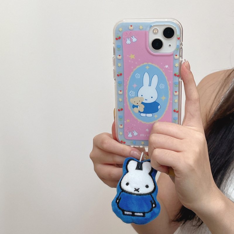 ins风碎花星星兔子小熊适用iPhone17苹果16ProMax/15手机壳14新款|undefined