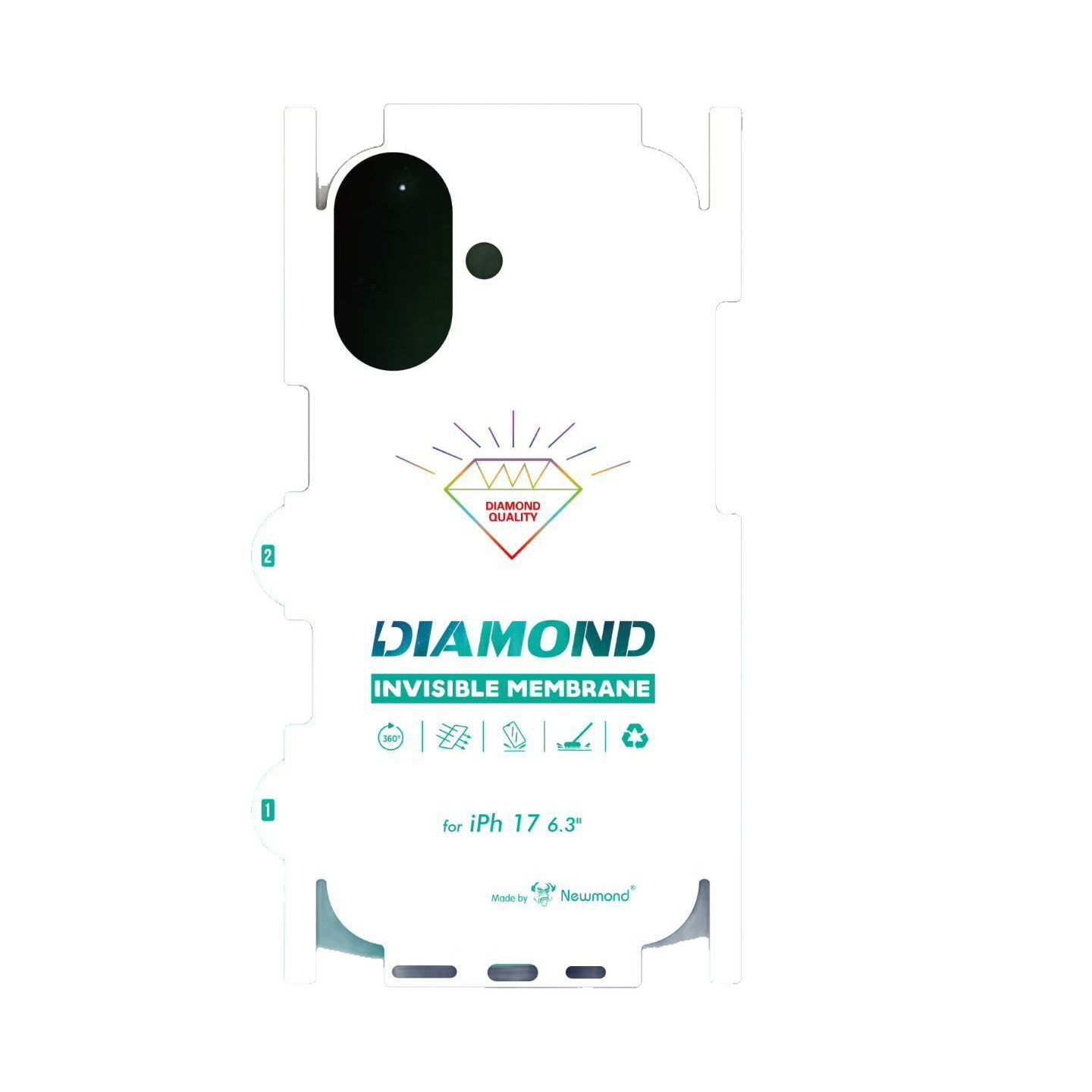 Aplicable a Apple 17pro Max transparente todo incluido marco posterior adhesivo 16pro película blanda 15promax película protectora de cubierta posterior