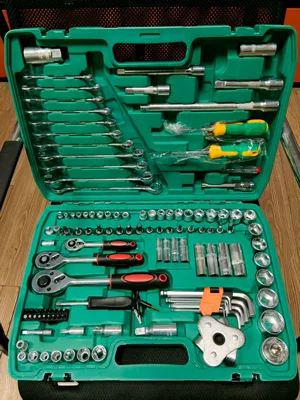 Mühərrik tənzimləmə alətləri – Household Repair Tool Set - 121pc-green-box-24-teeth-outer-box-color-random