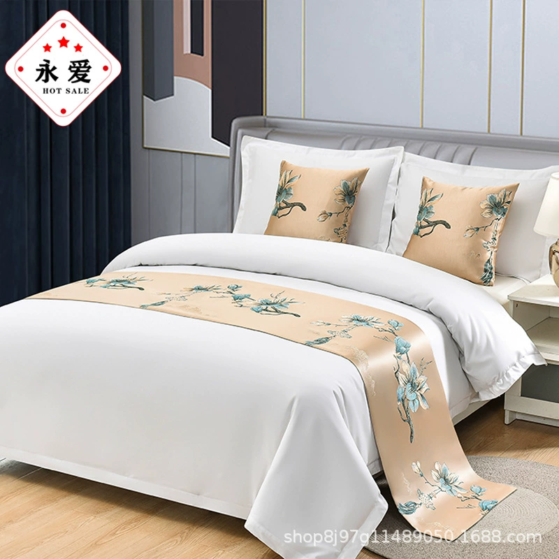 Bed Towel Luxury Hotel Hotel bedding Furnishing Best Best Bed Banner European Simple Light luxury bed cover