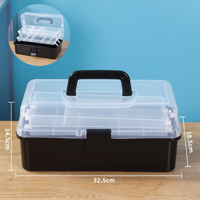 561 3 층 대형 블랙 32.5*19.5*14.5