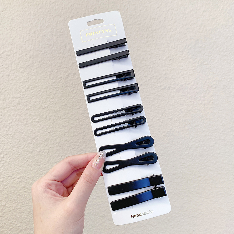 Coreana lateral frange clip de cabello de la frente de mujer sensación avanzada 2025 nuevo toque de dopamina clip de boca de pato