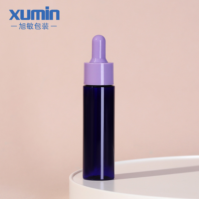 Xumin embalaje 30mlPET botella cuentagotas azul pequeña capacidad sub-botella color macaron esencia botella líquida image 9
