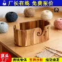 跨境编制实木椭圆整理盒