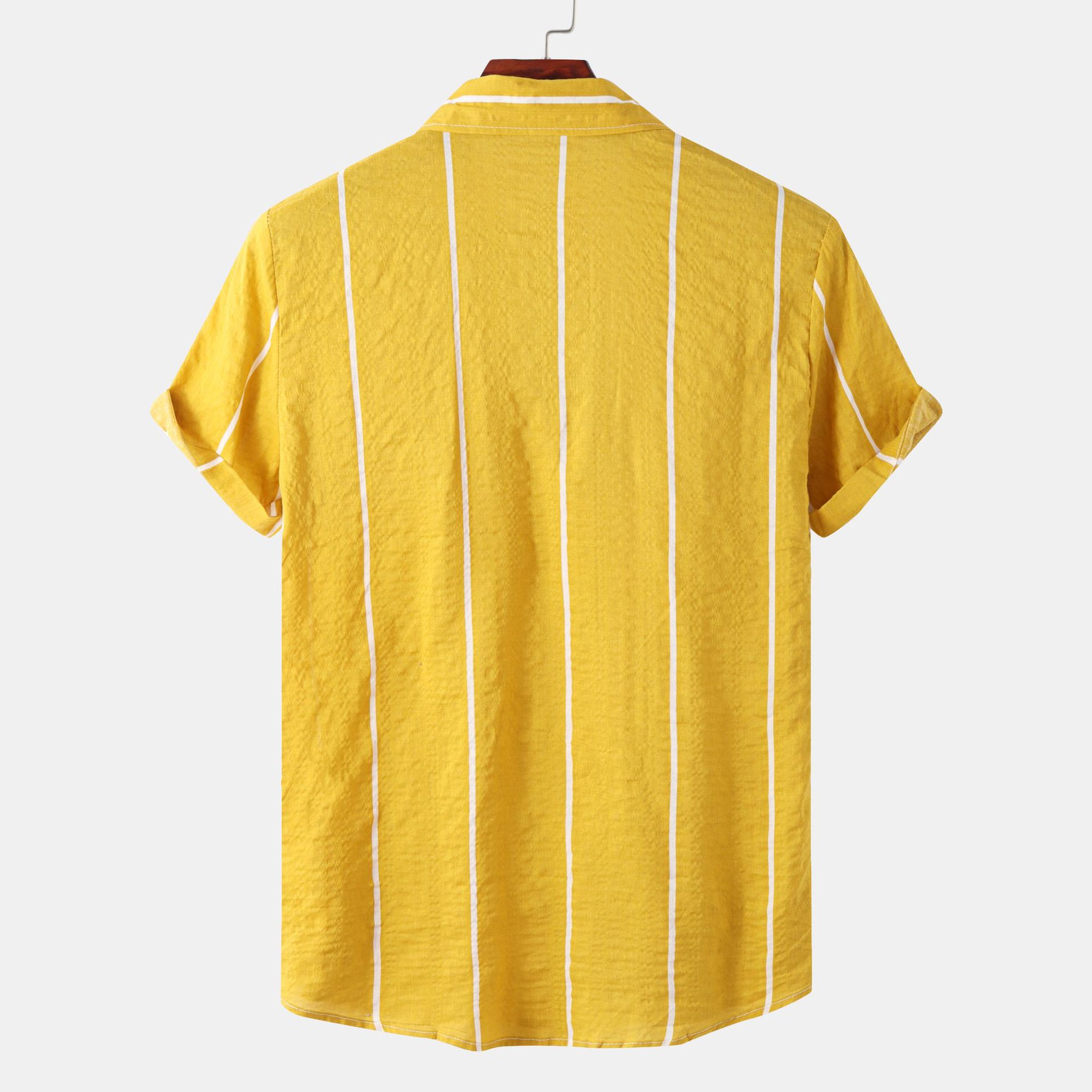 Casual Short Sleeve Shirt in Yellow