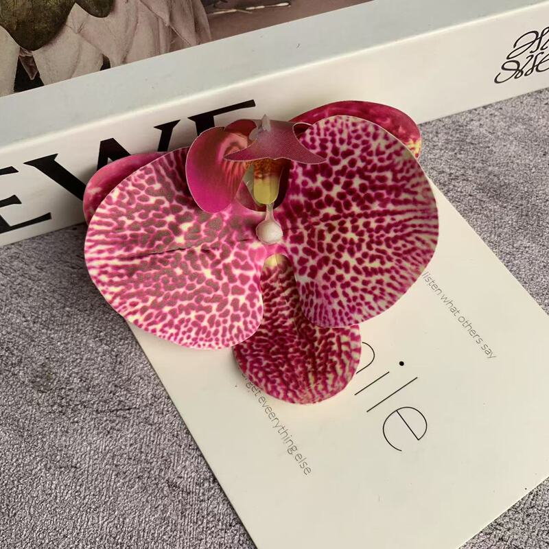 ネット赤蝶蘭花頭3dプリントフィルムシミュレーションdiyカード装飾花9センチお土産喜糖箱|undefined