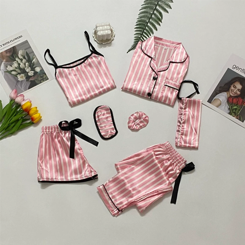 Специально для внешней торговли европейские и американские девушки из семи частей пижамы с длинными рукавами