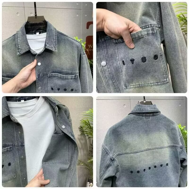 Herren Jeansjacke Im Used-look Für Einen Modernen Stil_voghion.com