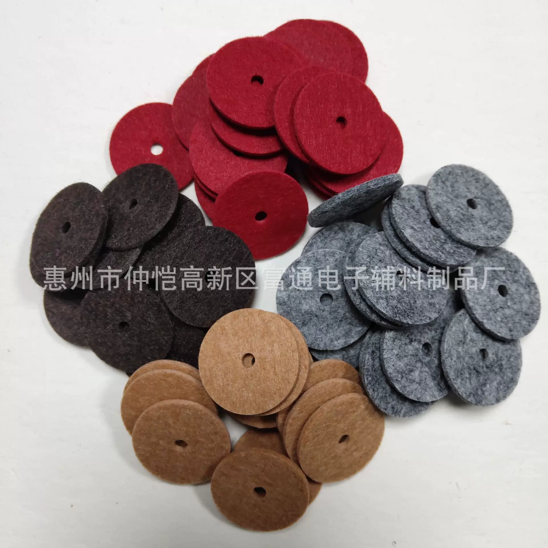 红色毛毡垫片 结实耐磨毛毡脚垫 家具无纺布垫圈厂家直销