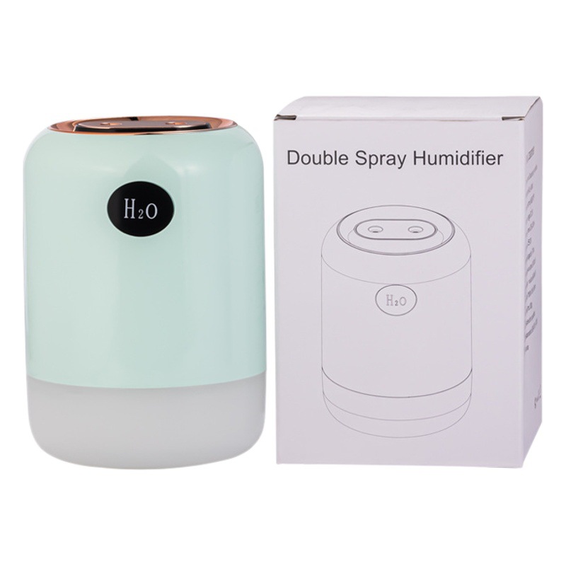 Humidificador de Escritorio de Doble Boquilla de Plástico con Gran Volumen de Vapor para Hogar y Oficina image 1