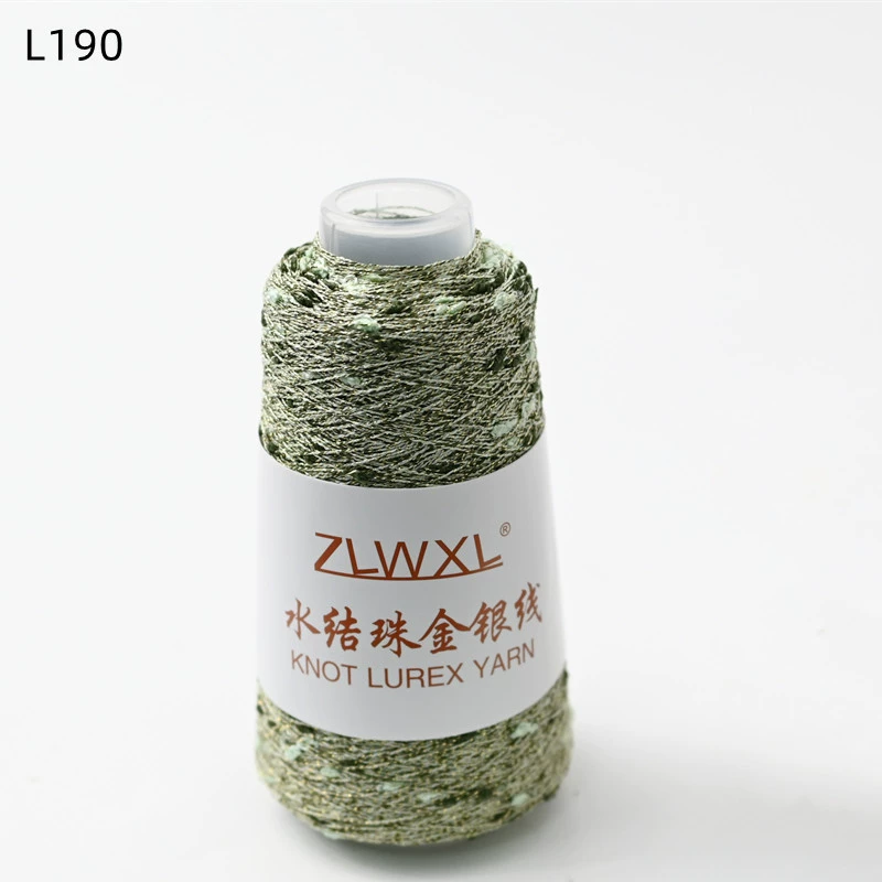 Woven silk threads handmade, 50 gram, gold and silver