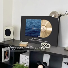 リビングルームビニールレコードレトロ装飾画カフェレストラン音楽cdアルバム掛け絵寝室高級デスクトップ