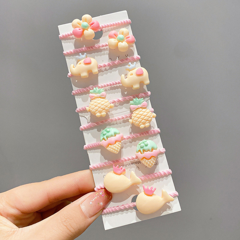 Banda de goma infantil pulgar anillo de cabello de cabello lindo cordón de cabello no daña cabello elástico para niñas atadas pelo banda de goma