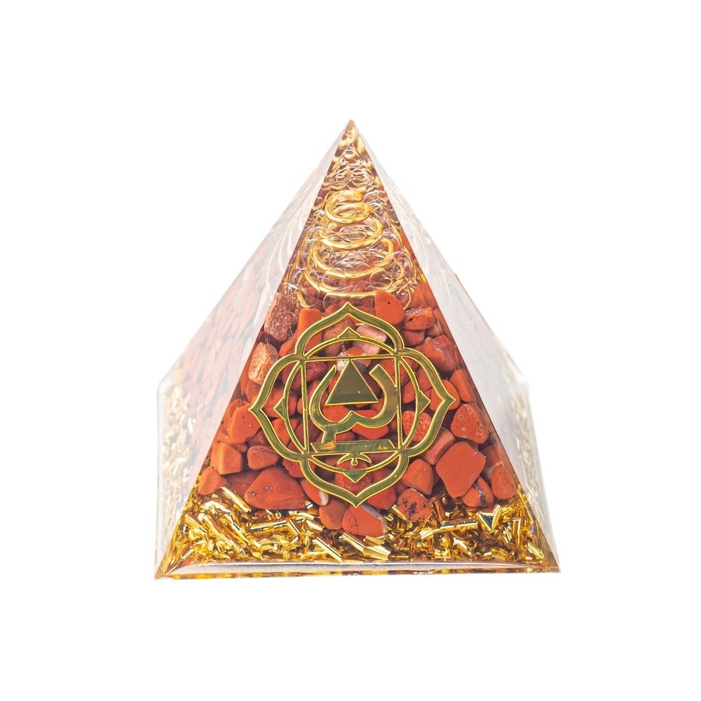 Pirámide de 5 cm de cristal natural, pirámide de epoxi, adornos de decoración para el hogar y la oficina