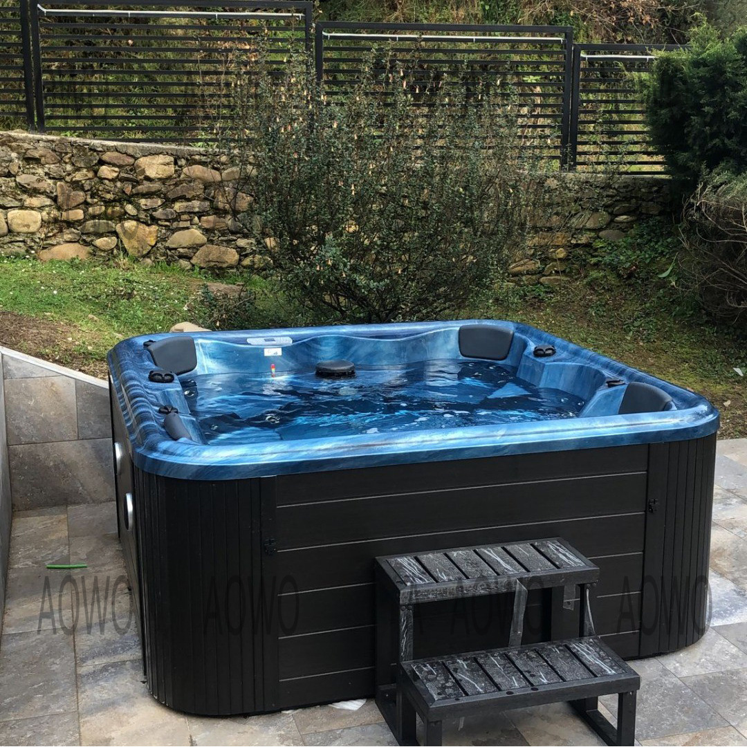 bañera de jacuzzi al aire libre bañera de surf acrílica bañera de remojo piscina de masaje al aire libre 5 personas