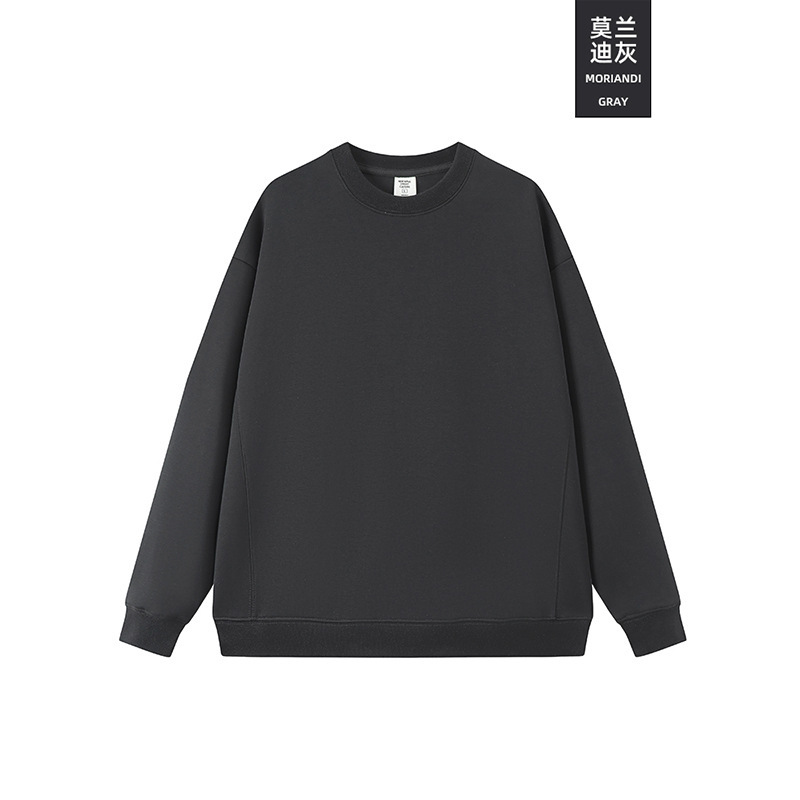 新款重磅工作服外套定制logo纯色美式跨境男装圆领卫衣潮牌高级感|undefined